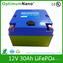 Bateria de lítio de LiFePO4 12V 30ah para o trole de golfe